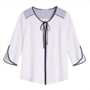 41 Hawthorn Costanzo Tie neck blouse, size Small.